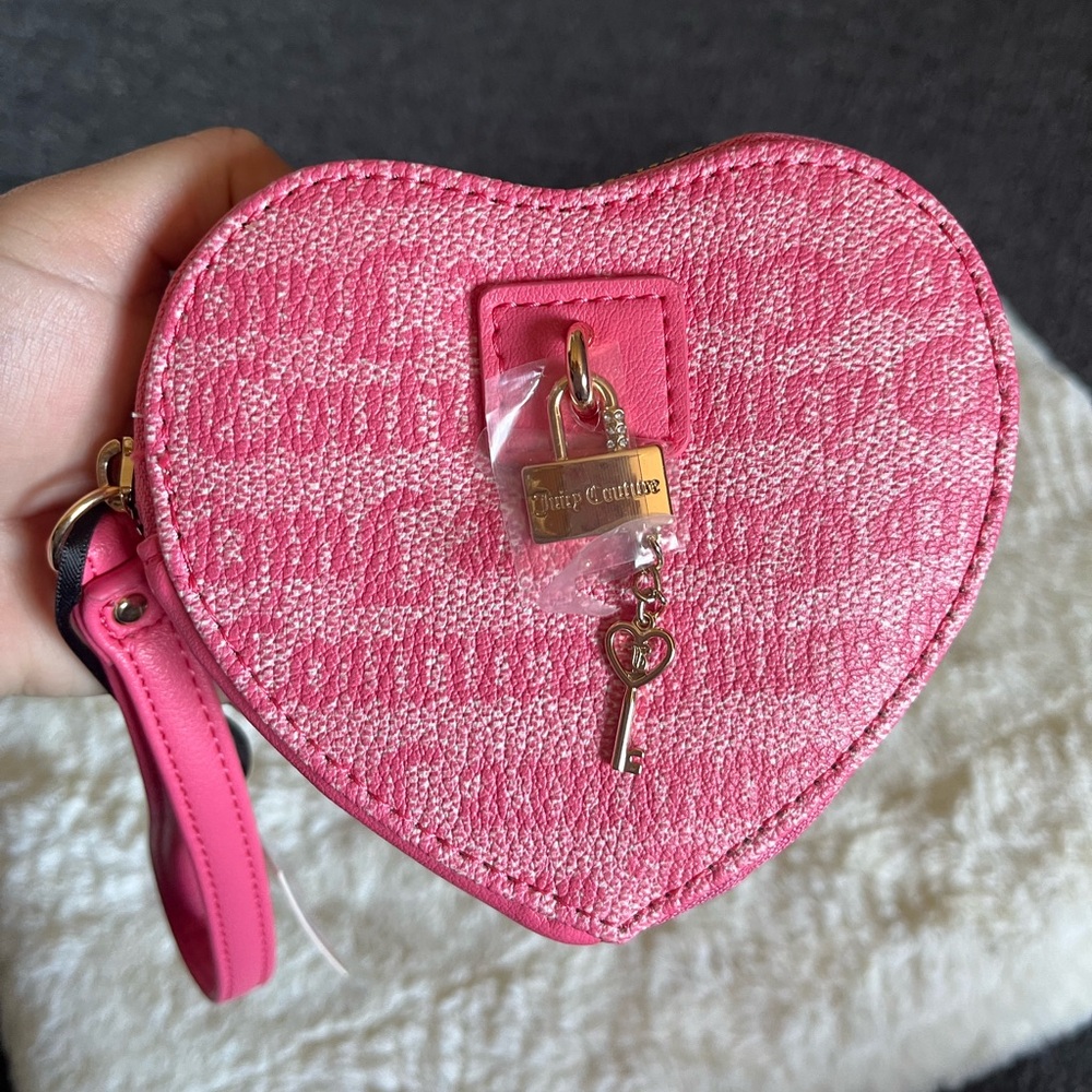 Juicy Couture Pink Lemonade Heart Wristlet